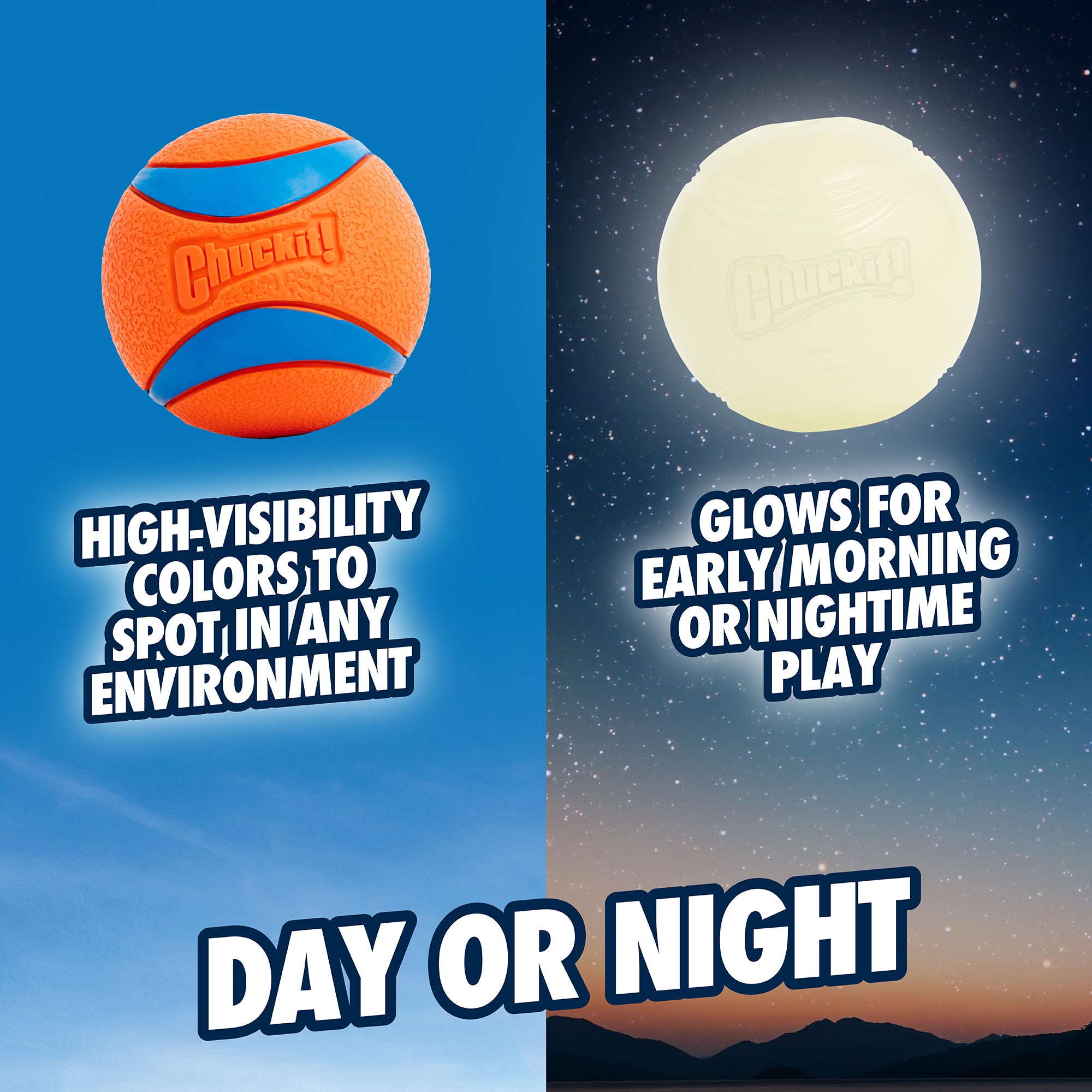 Chuckit! Day & Night Ultra Ball Large 2 Pack - Image 2